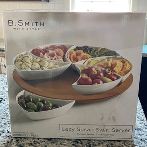 B. Smith With Style Lazy Susan Swirl Server